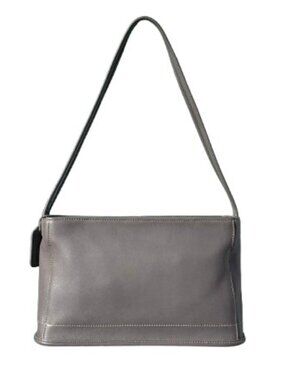 Coach Bleecker 9309 Shoulder Bag Dark Gray Leather 1999 Vintage NWOT Pristine